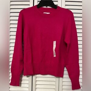 NWT Sonoma Women’s Pink Ribbed Hem Soft Sweater Size S Small
